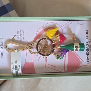 Wine-Themed Handbag Charm